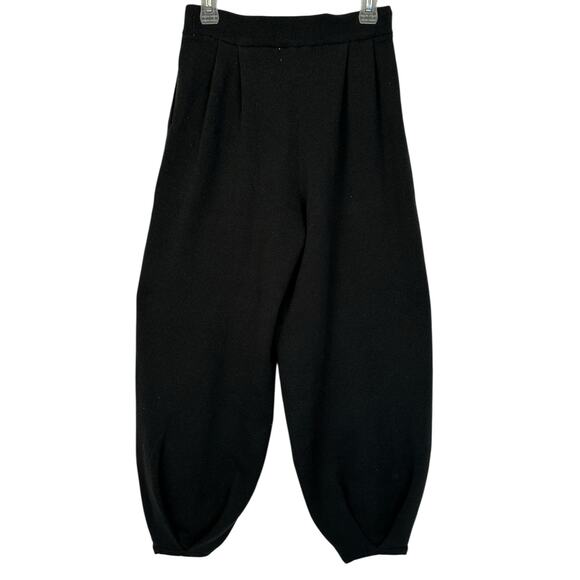 Free People Beach Freya Knit Sweater Pants Black Linen Blend High Waist Size M - Picture 7 of 11